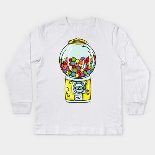 Retro Gumball Machine Kids Long Sleeve T-Shirt